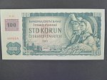 100 Kč 1961 s. D 35, kolek, Baj. CZ 1a, Pi. 1