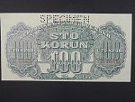 100 K 1944 série BA, číslovač 6b, perf. SPECIMEN