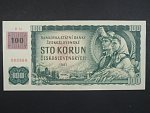 100 Kč 1961 s. R 76, kolek, široký číslovač 1c