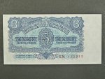 3 Kčs 1953 série KM, tiskárna STC Praha, perf. 3md