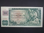 100 Kč 1961 s. T 58, kolek, Baj. CZ 1b, Pi. 1