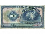 1000 Kč 15.4.1919, serie E, perf. 1x SPECIMEN