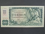 100 Sk 1961 s. R 84 II.vydání, číslovač 1c, kolkovaná, Baj. SK 3c, Pi. 17