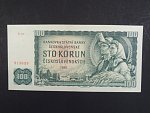 100 Kčs 1961 série R 04, úzký číslovač 1a