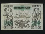 100 Gulden 15.1.1863, velmi pěkný stav