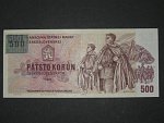 500 Kč 1973 s. W, kolek, Baj. CZ 2, Pi. 2