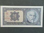 20 Kč 1.10.1926 série Fh, perf. SPECIMEN