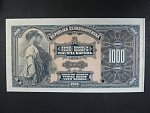 1000 Kč 15.4.1919, serie B anulát, přetisk SPECIMEN, číslovač 6-nul