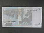 5 Euro 2002 s.U, Francie, podpis Jeana-Clauda Tricheta, L030 tiskárna  Banque de France, Francie