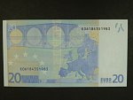 20 Euro 2002 s.E, Slovensko, podpis Jeana-Clauda Tricheta, R028 tiskárna Bundesdruckerei, Německo 