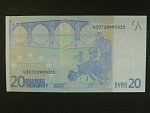 20 Euro 2002 s.U, Francie, podpis Jeana-Clauda Tricheta, L074 tiskárna Banque de France, Francie