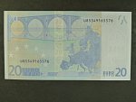 20 Euro 2002 s.U, Francie, podpis Mario Draghi, L087 tiskárna Banque de France, Francie