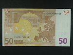 50 Euro 2002 s.X, Německo, podpis Jeana-Clauda Tricheta, R032 tiskárna tiskárna Bundesdruckerei, Německo