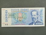 1000 Kč 1985 s. U 44, kolek tištěný, Baj. CZ 3b, Pi. 3