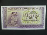 50 Kčs 1945 série JT, perf. 