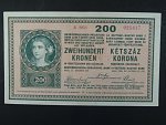200 K 27.10.1918, serie A 2058, s potiskem na R