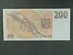 200 Kč 1993 s. A 49 proužek Kč, Baj. CZ 6b, Pi. 6a