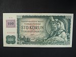 100 Kč 1961 s. X 25 (malá průsvitka) II.vydání, kolek, Baj. CZ 1e, Pi. 1 