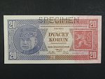 20 Kč 1.10.1926 série Eg, perf. SPECIMEN