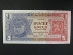 20 Kč 1.10.1926 série Ig, perf. SPECIMEN