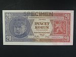 20 Kč 1.10.1926 série Tg, perf. SPECIMEN