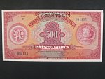500 Kč 2.5.1929 série F, 1x perf. SPECIMEN