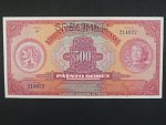500 Kč 2.5.1929 série D, 1x perf. SPECIMEN