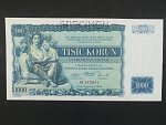 1000 Kč 25.5.1934, série M, 1x perf. SPECIMEN