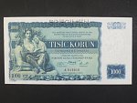 1000 Kč 25.5.1934, série A, 1x perf. SPECIMEN