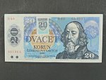 20 Sk/Kčs 1988 s. H 40, kolkovaná, Baj. SK 1, Pi. 15