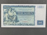 1000 Kč 25.5.1934, série B, 1x perf. SPECIMEN