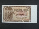 100 Kčs 1953 série PB, tiskárna STC Praha, výrazně tmavý odstín