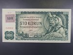 100 Kč 1961 s. R, kolek, Baj. CZ 1b, Pi. 1