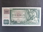 100 Kč 1961 s. G 77 II.vydání, kolek