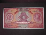 500 Kč 2.5.1929  série E, 1x perf. SPECIMEN
