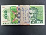 100 Kčs 1989 kompletní balíček 100 kusů s původní bankovní páskou