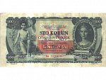 100 Ks 10.1.1931 s přetiskem, série Sa, 2x perf. SPECIMEN