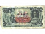 100 Ks 10.1.1931 s přetiskem, série Tc, 2x perf. SPECIMEN, chybí roh