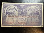 100 Kč 1919 reprint města Ivančice 2018, papír s vodoznakem a UV tiskem, STC Praha, orig. balení