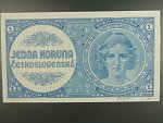 1 Kčs 1946, nevydaná, perf. 3md