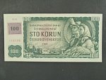 100 Kč 1961 s. M 01, kolek, Baj. CZ 1e, Pi. 1