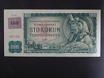 100 Kč 1961 s. B 40, kolek, vodoznaková výztuž na líci