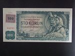 100 Kč 1961 s. C 26, kolek, vodoznaková výztuž na rubu