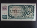 100 Kč 1961 s. Z 45, kolek, Baj. CZ 1b, Pi. 1