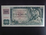 100 Kč 1961 s. T 39, kolek, Baj. CZ 1b, Pi. 1