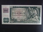 100 Kč 1961 s. M 07, kolek, Baj. CZ 1e, Pi. 1