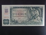 100 Sk/Kčs 1961 s. R 10, kolkovaná, úzký číslovač,  Baj. SK 3b3, Pi. 17