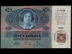 50 K 2.1.1914 , kolkovaná, padelany kolek