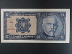 20 Kč 1.10.1926 série Ge, perf. SPECIMEN