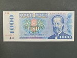 1000 Kčs 1985 s. C 90, sériové čísla dál od sebe